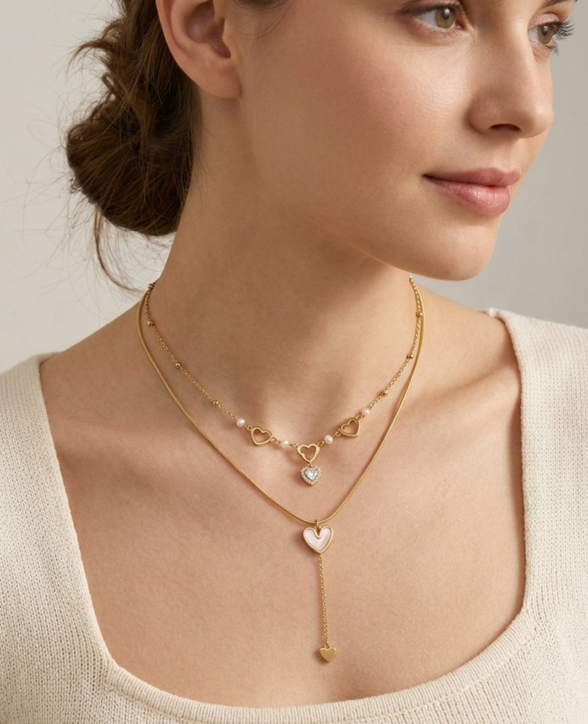 Linked Heart Necklace - Image 2